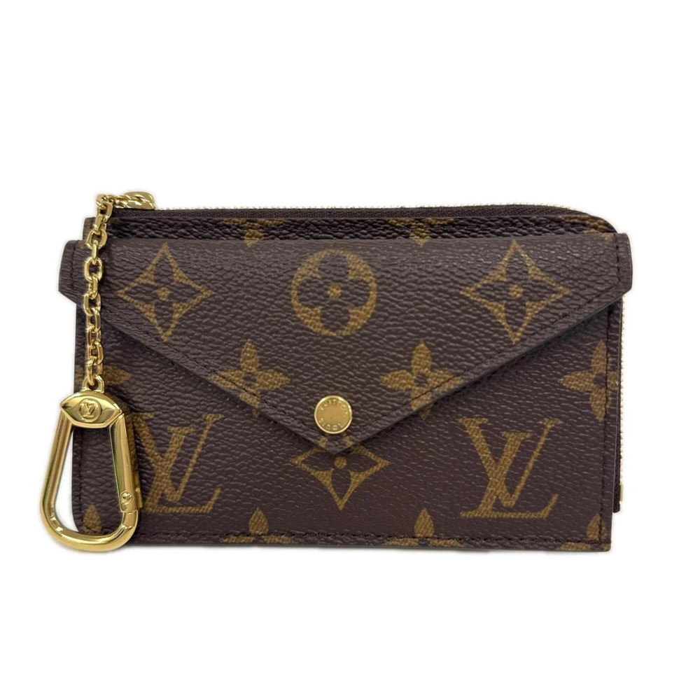 LOUIS VUITTON Monogram Portecarte Verso M69431 Wallet/Coin Case Brown Beige B...